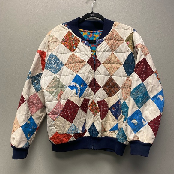 Vintage 80’s Handmade Quilted Bomber Jacket Rare! - Picture 2 of 9